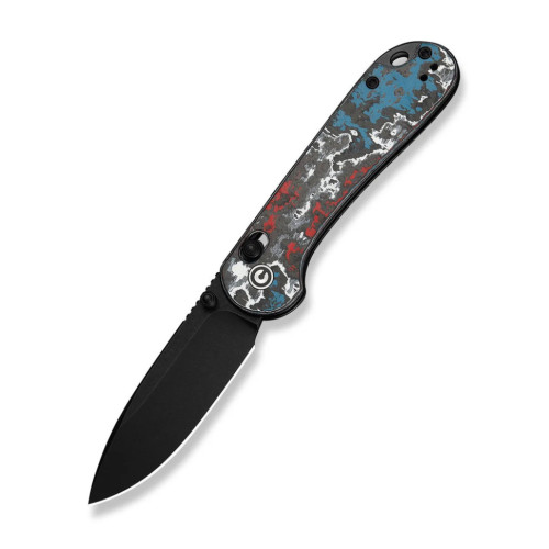 Ніж складаний кишеньковий Civivi Elementum (Crossbar Lock), (7.51 см) CPM S35VN / Nebula FatCarbon Fiber чорний/червоний/синій/білий