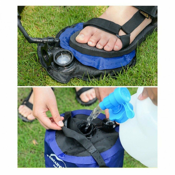 Кемпінговий переносний душ Naturehike NH17L101-D 11 л блакитний