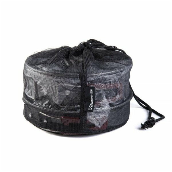 Набор туристической посуды Naturehike NH15T203-G из анодированного алюминия carbon