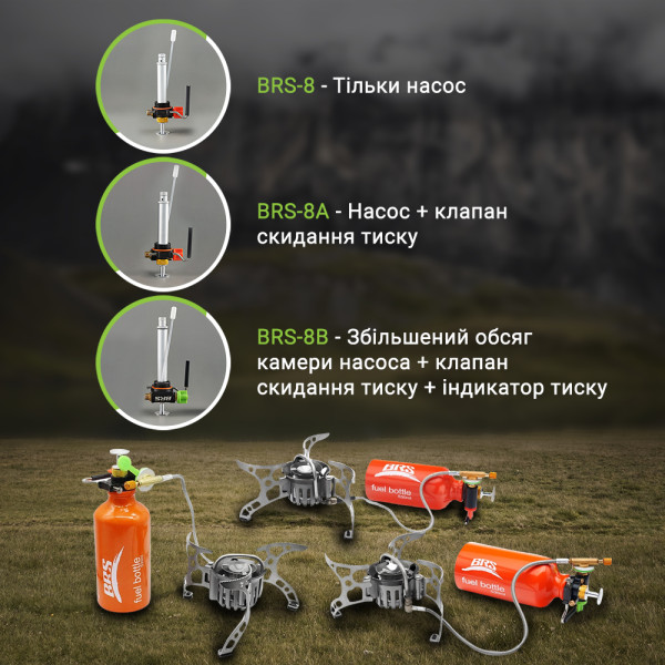Мультитопливная горелка BRS-8A мощная 4500 Вт для туризма и кемпинга