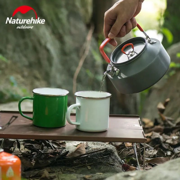 Чайник туристический Naturehike NH17C020-H 1.1 л алюминиевый серый