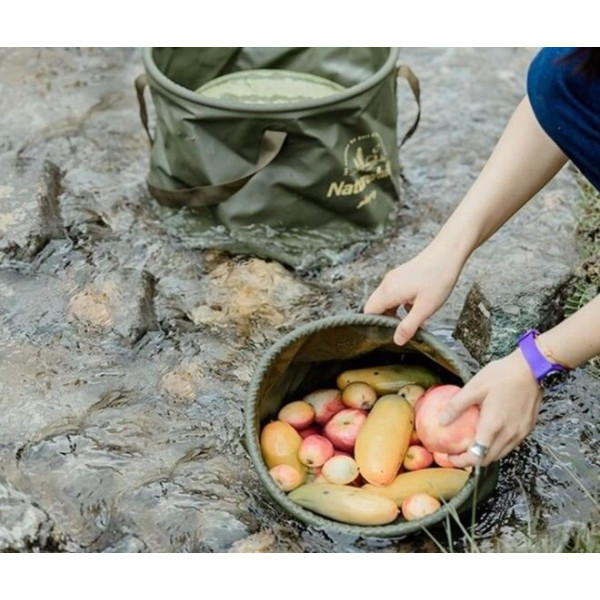 Складное ведро для воды Naturehike NH20SJ040 10 л ПВХ светло-коричневое