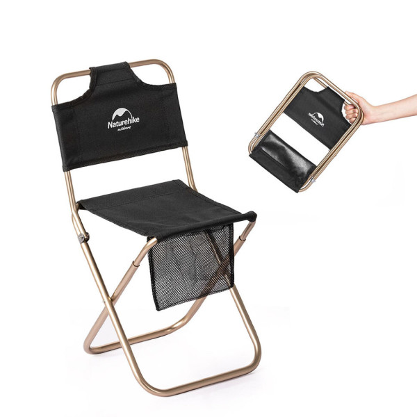 Стул раскладной Naturehike MZ01 NH18M001-Z алюминиевый черный