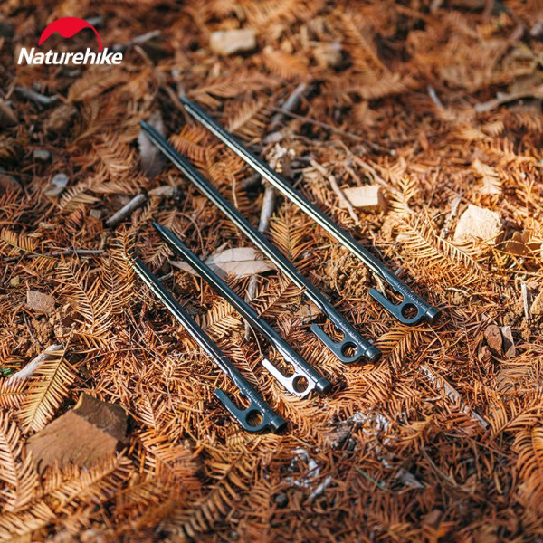 Кілок сталевий Naturehike CNH22ZP018 20 см чорний для наметів