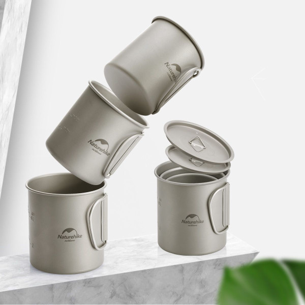 Кружка титановая Naturehike NH20CJ005 300 мл со складными ручками