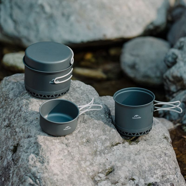 Набор туристической посуды Naturehike CNK2300CJ0002 6976023929571 из алюминия 1.8 л