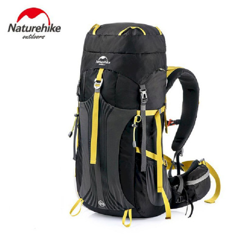 Рюкзак туристический Naturehike NH16Y020-Q 55 л черный с алюминиевым каркасом