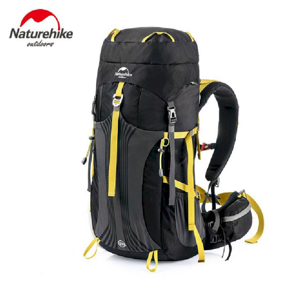 Рюкзак туристичний Naturehike NH16Y020-Q 55 л чорний з алюмінієвим каркасом
