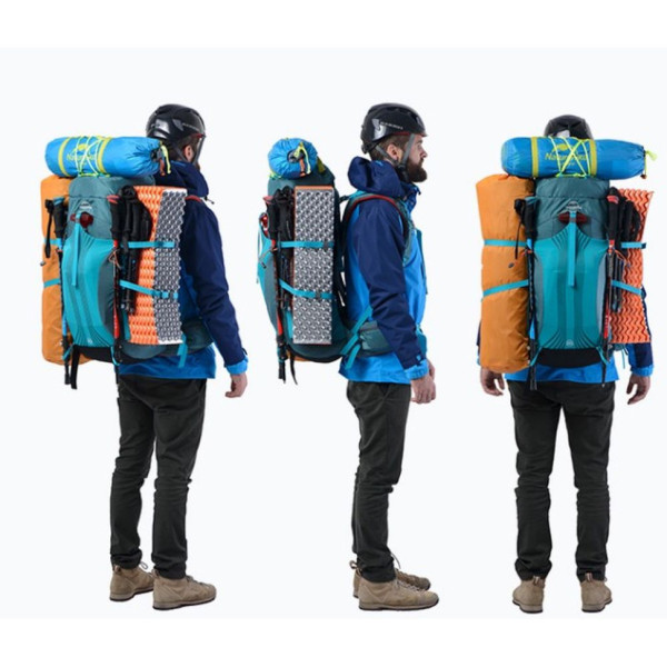Рюкзак туристичний Naturehike NH16Y020-Q 55 л чорний з алюмінієвим каркасом
