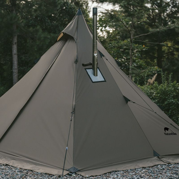 Намет Naturehike CNK2300ZP025 коричневий з отвором під піч водозахист 3000мм