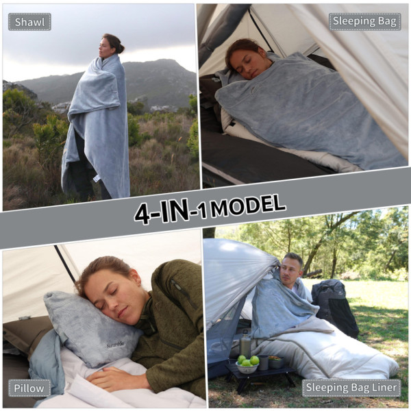 Спальный мешок подушка Naturehike CNK2300SD022 6976507667333 фланелевый серый