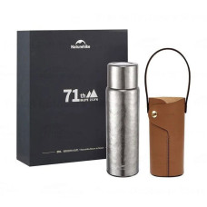 Термос титановый Naturehike CNK230CF012 600 мл с чехлом 6976507661225
