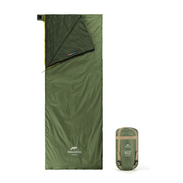 Спальний мішок Naturehike LW180 Mini NH21MSD04, лівий, темно-зелений