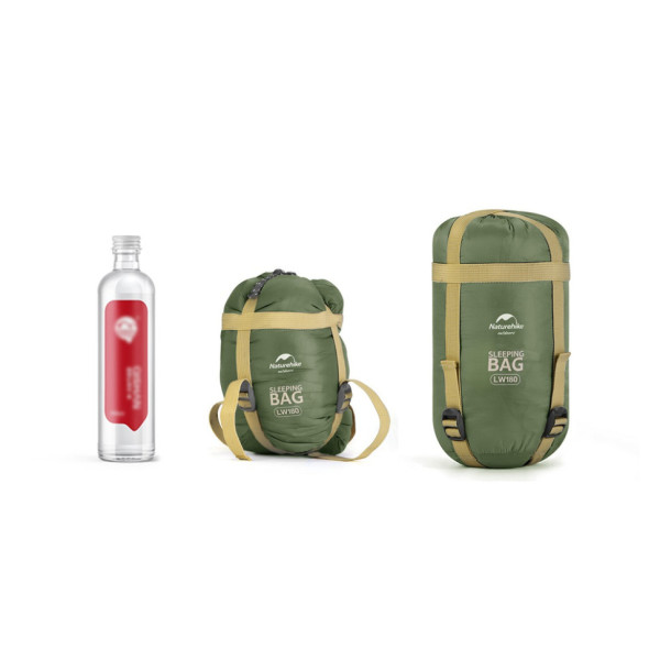 Спальний мішок Naturehike LW180 Mini NH21MSD04, лівий, темно-зелений