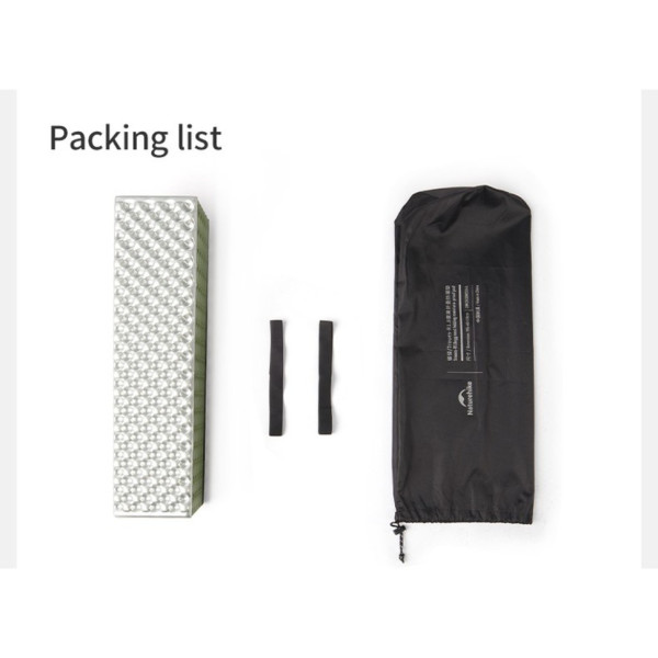 Коврик туристический складной Naturehike CNK2450WS044 двухместный IXPE оливковый