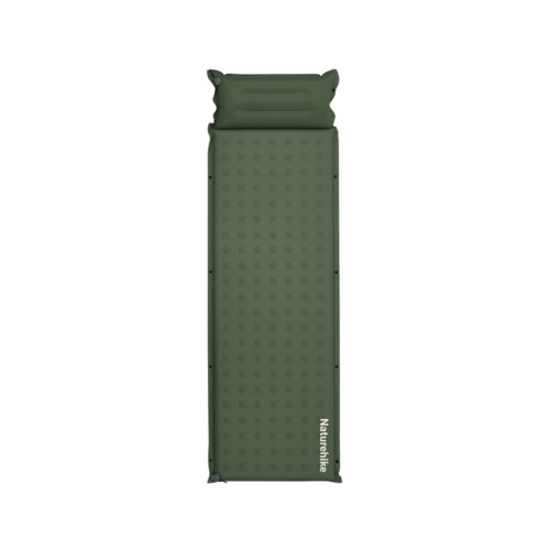 Самонадувающийся коврик Naturehike CNK2550WS025 с подушкой 200х65х3 см зеленый