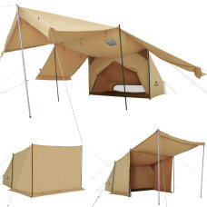 Палатка одноместная Naturehike CNK2450WS026 6927595713334 4-сезонная с тентом, коричневая