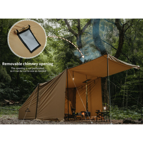 Палатка одноместная Naturehike CNK2450WS026 6927595713334 4-сезонная с тентом, коричневая