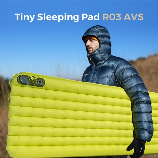 Коврик самонадувающийся Flextail Tiny Sleeping Pad R03 AVS L зеленый 6975755966632