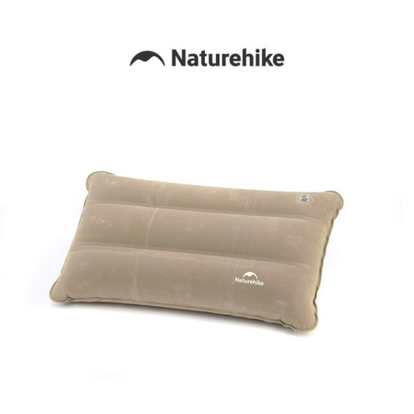 Надувная подушка Naturehike NH18F018-Z 6977465866431 с флокированным покрытием бежевая