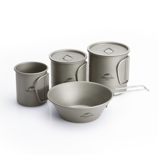 Титановая миска Naturehike NH20CJ004 300 мл со складной ручкой