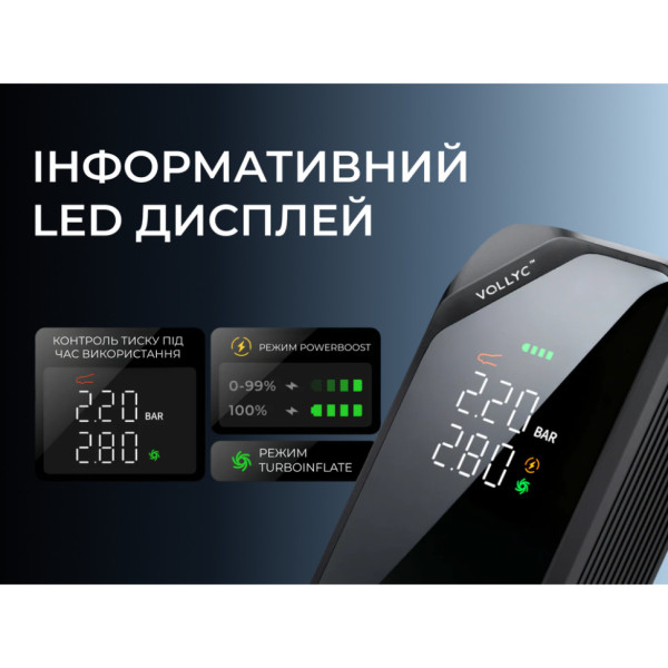 Автомобильный насос фонарь powerbank Flextail Vollyc Evo Tire Pump 6975755966946
