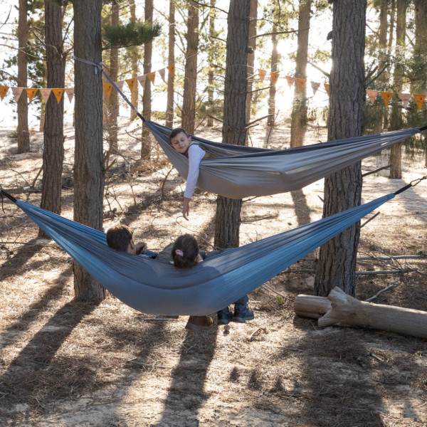 Гамак сверхлегкий двойной Naturehike NH21DC011 бело-зеленый 6977465862549