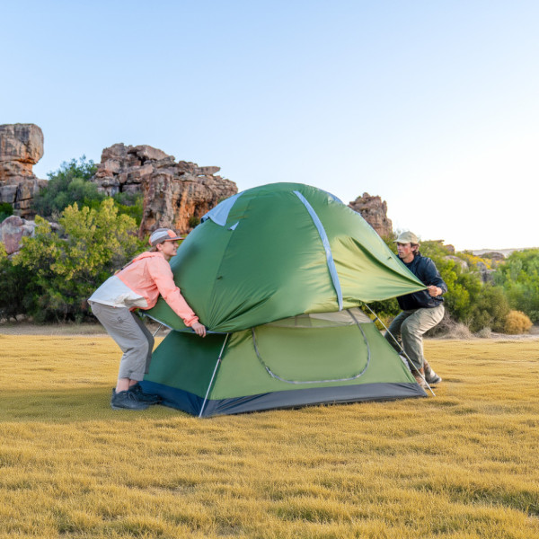 Палатка трехместная Naturehike Bleik Series CNK2550WS038 зеленая для кемпинга