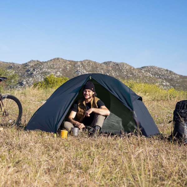 Намет одномісний Naturehike Cycling 1 NH18A095-D 210T з футпринтом темно-синій