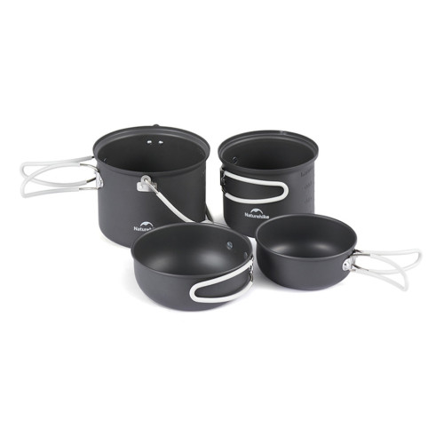 Набор туристической посуды Naturehike NH18T018-G из анодированного алюминия