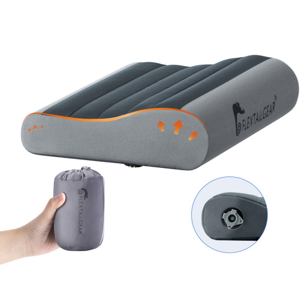Анатомическая надувная подушка Flextail Zero Pillow 6971670131032 серая