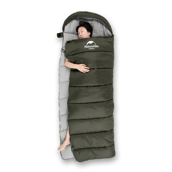 Спальный мешок Naturehike U250 NH20MSD07 правый темно-зеленый