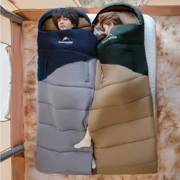 Спальний мішок Naturehike Sunny Day U250 CNK2550WS028 правий, коричнево-зелений