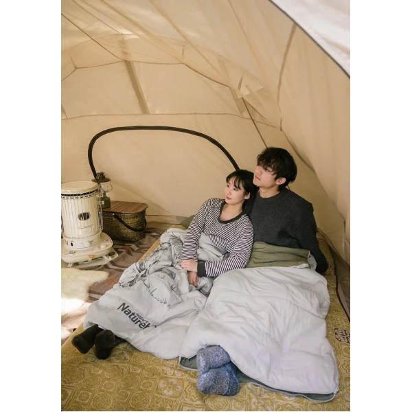 Спальный мешок двухместный Naturehike NH21MSD06 зеленый с подушками 6927595795330
