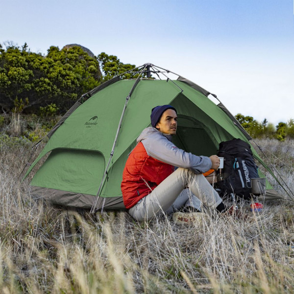 Автоматичний чотиримісний намет Naturehike NH21ZP008, темно-зелений