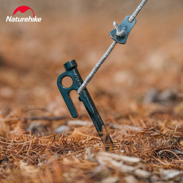 Кілочок для намету Naturehike CNH22ZP018 сталевий 30 см чорний