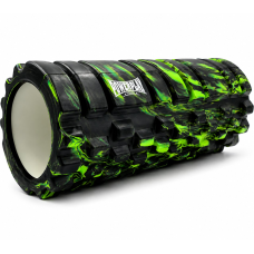 Масажний ролик PowerPlay PP_4025_Black_Green з EVA піни чорно-зелений