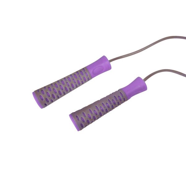 Скакалка PowerPlay 4206 Jump Rope PRO+ Сіро-фіолетова (2,75m.)