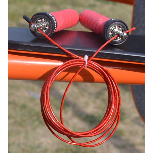 Скакалка швидкісна на підшипниках PowerPlay 4208 Fitness Jump Rope Червона (3m.)