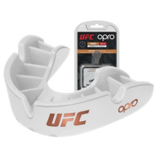 Дитяча капа Opro Junior Bronze UFC Hologram White art.002264002 з чохлом біла