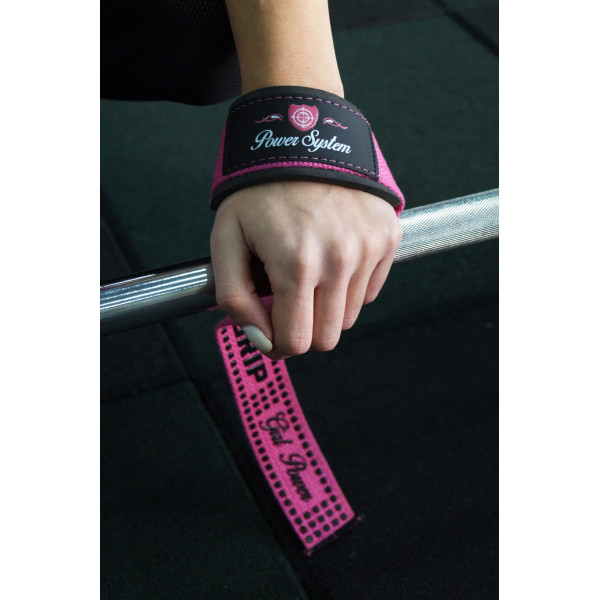 Лямки для тяги Power System PS-3420 G-Power Straps Pink
