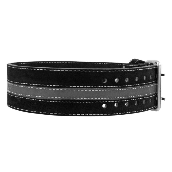 Пояс для пауерліфтингу Power System PS-3800 PowerLifting шкіряний Black/Grey Line M