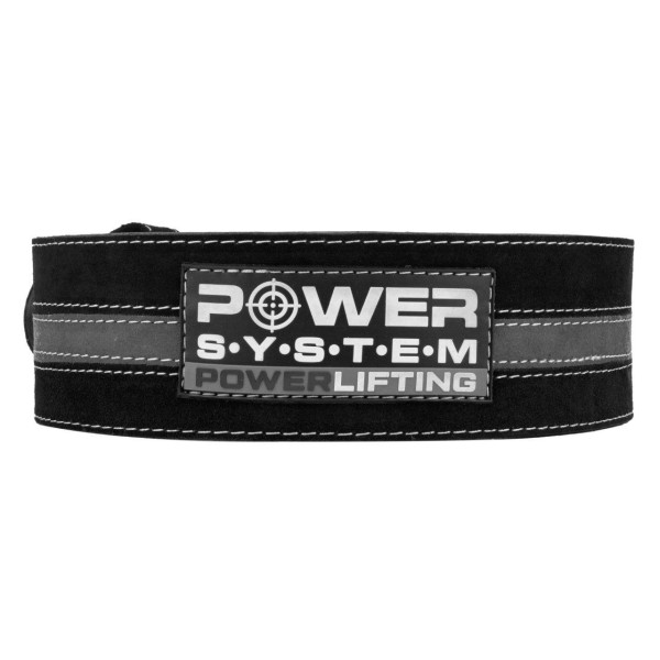 Пояс для пауерліфтингу Power System PS-3800 PowerLifting шкіряний Black/Grey Line XXL