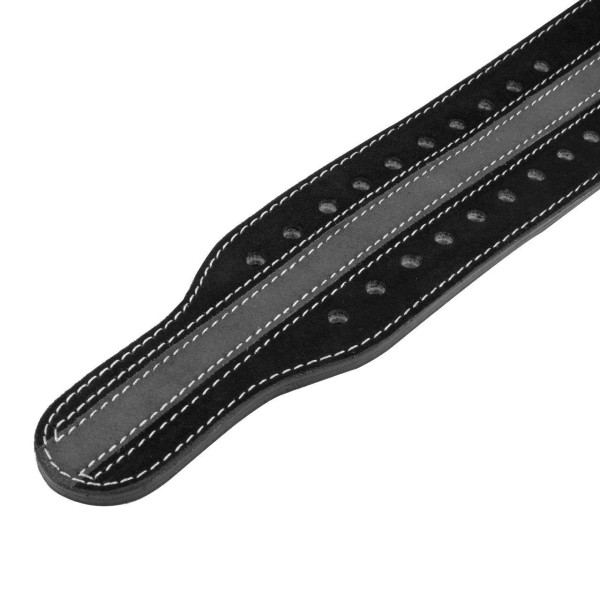 Пояс для пауерліфтингу Power System PS-3800 PowerLifting шкіряний Black/Grey Line XXL