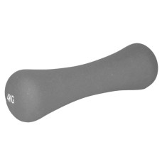 Гантель неопренова PowerPlay 4126 4 кг сіра суцільна PP_4126_4kg