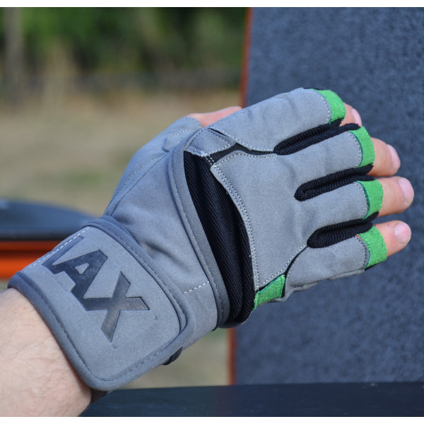 Рукавички для фітнесу MadMax MFG-860 Wild Grey/Green M
