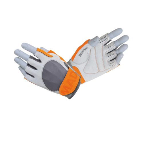 Рукавички для фітнесу MadMax MFG-850 Crazy Grey/Orange L