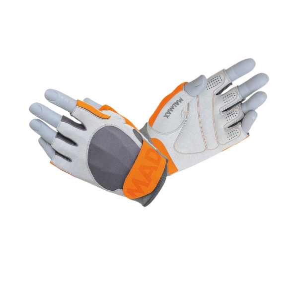 Рукавички для фітнесу MadMax MFG-850 Crazy Grey/Orange L