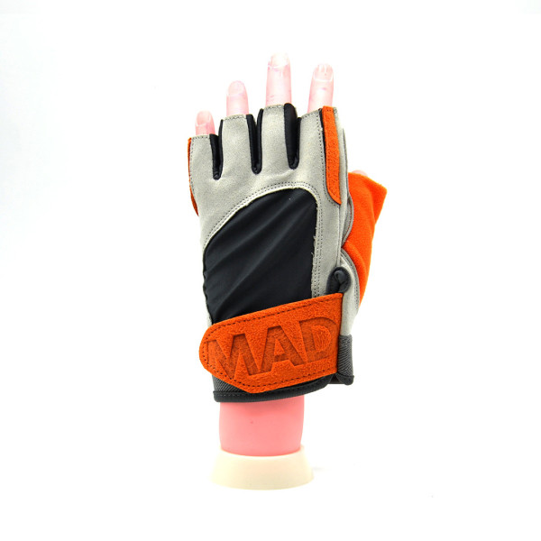 Рукавички для фітнесу MadMax MFG-850 Crazy Grey/Orange L