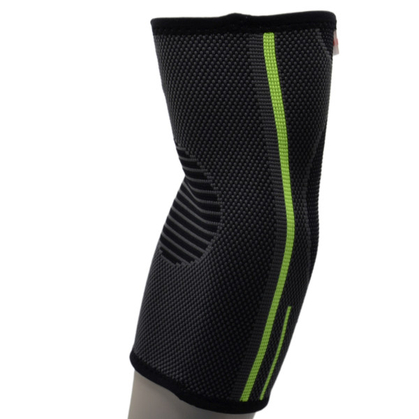 Компресійний налокітник MadMax MFA-283 3D Compressive elbow support Dark grey/Neon green (1шт.) L